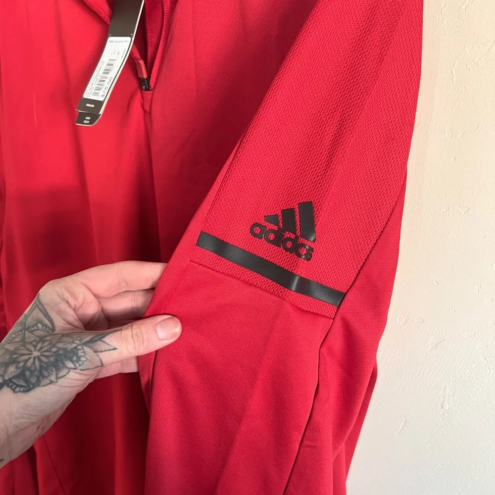 NWT Adidas Men’s Quarter Zip Climate Pullover